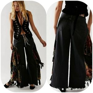 We The Free Black Wide-Leg Jeans
